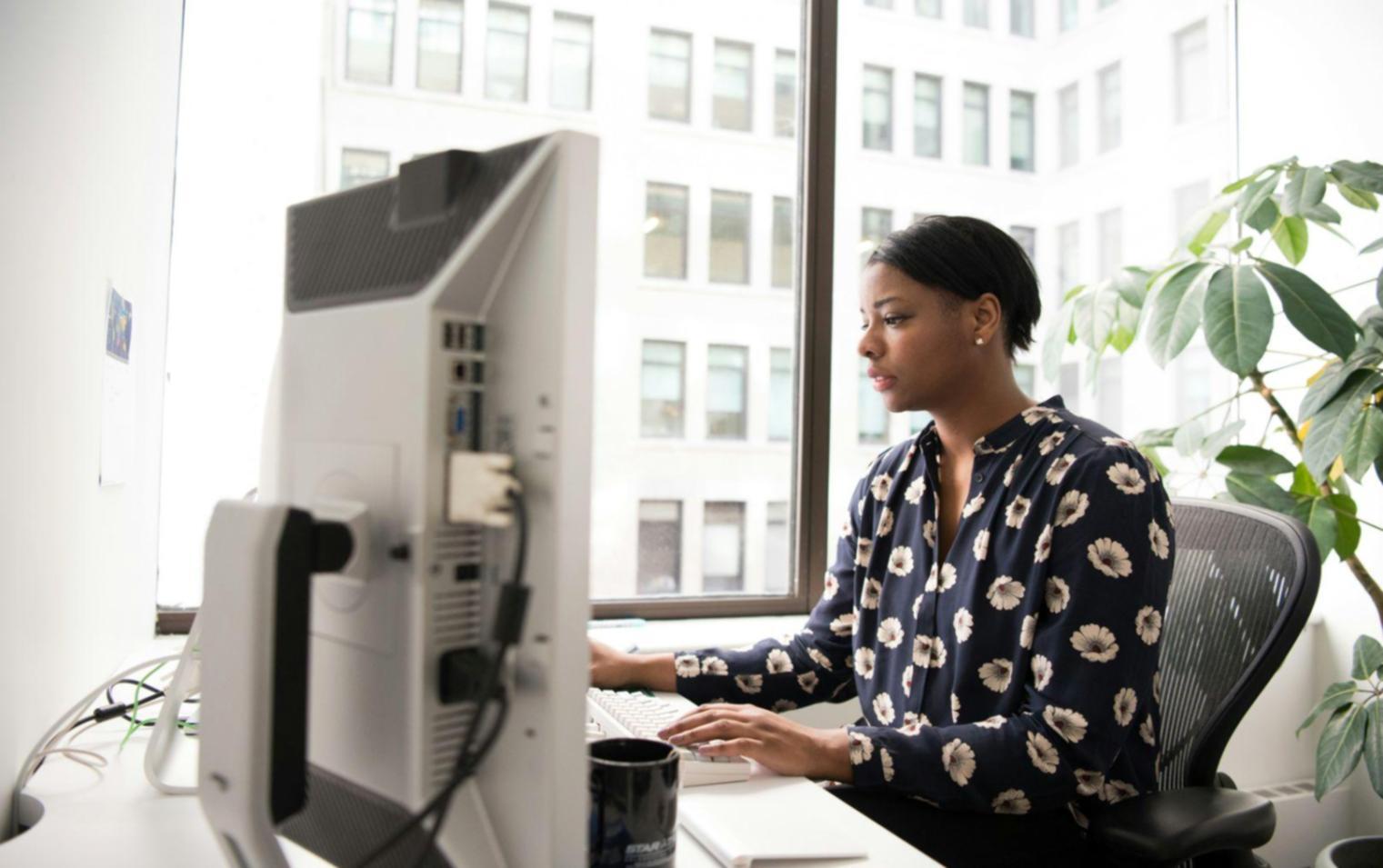 Financial analysis workspace with data charts and documentation